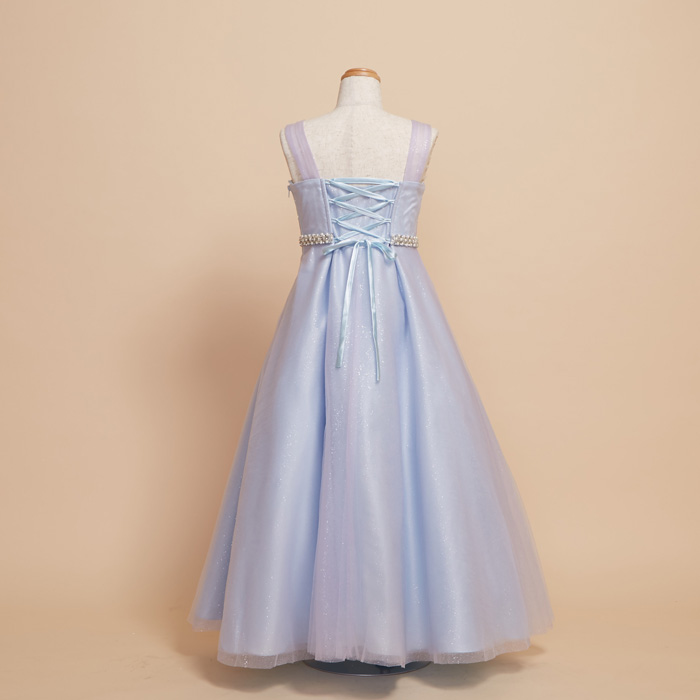 ブルーパープルグリッターキッズドレス<100cm~130cm>
